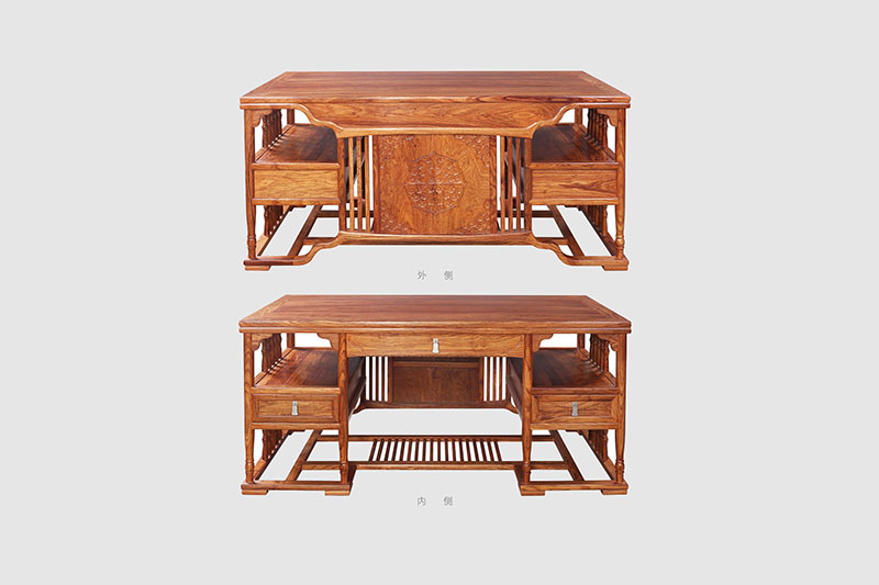 咸阳中式家居装饰书房桌椅组合家具效果图